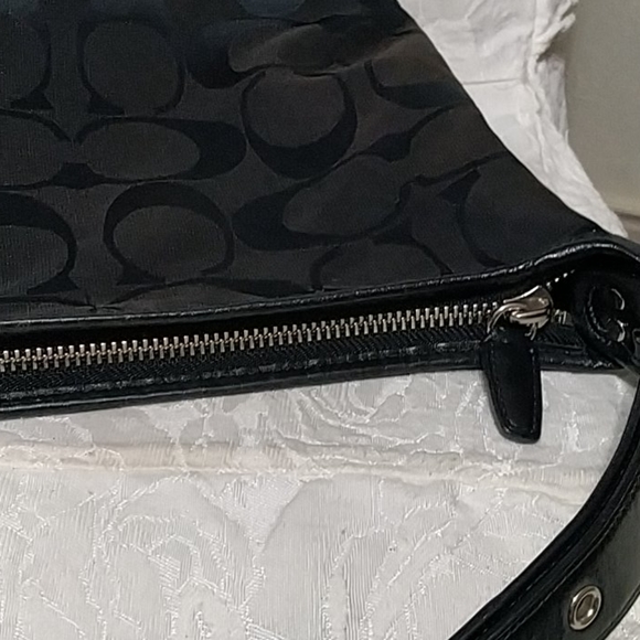 Coach bucket signature blk bag canvas and Leather - Picture 11 of 13
